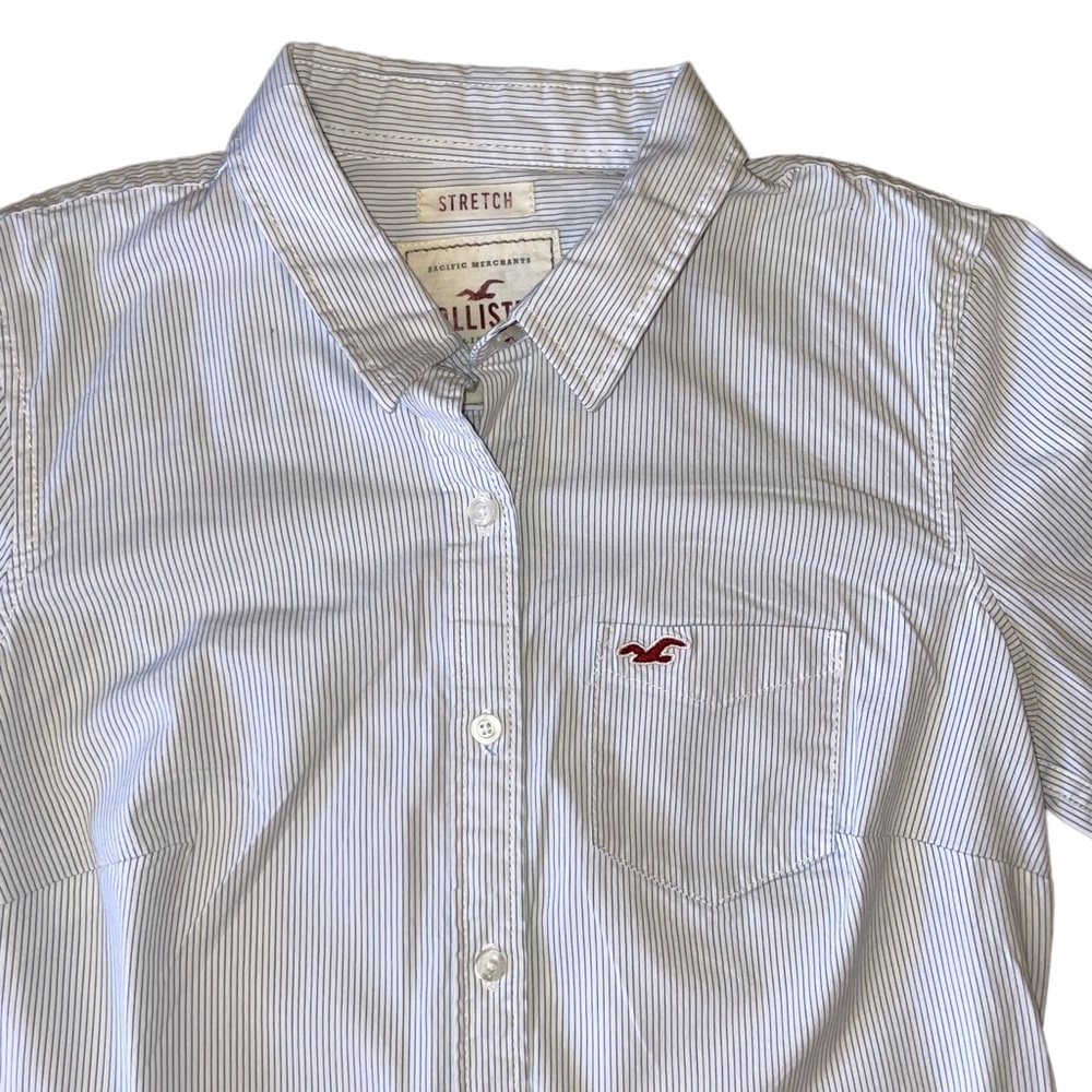 Hollister Stretch Oxford Shirt - Picture 6 of 14